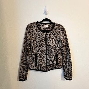 Gaudy Me Boutique brand crop lined jacket cheetah print size M w26/799